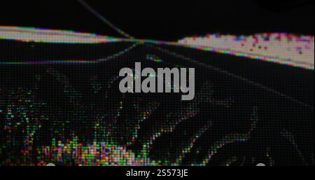 Glitch display. Broken television. Display defocused defect overlay ...