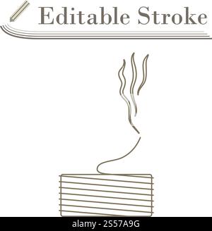 Solder Wire Icon. Editable Stroke Simple Design. Vector Illustration. Stock Vector