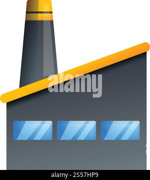 Coal factory icon. Cartoon of coal factory vector icon for web design ...