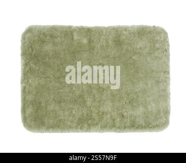 Green bath rug isolated on white. Green bath rug Stock Photo