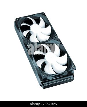 Two cooling fans isolated on white background. Two cooling fans isolated Stock Photo