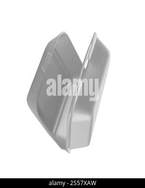 Styrofoam Container Empty Styrofoam container empty on white background. Styrofoam container ...