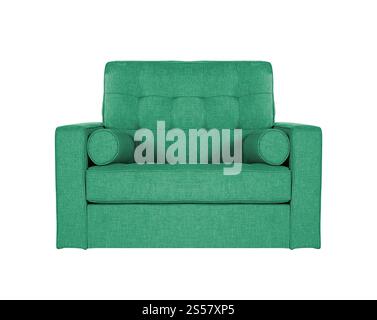 green sofa on white background Stock Photo