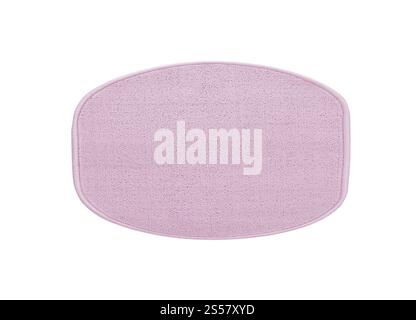 Violet bath rug isolated on white Stock Photo
