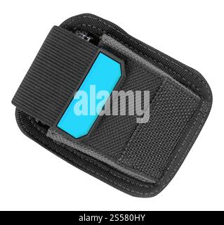 Black case isolated on white. Black case isolated Stock Photo