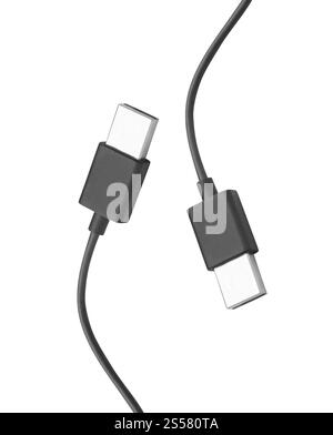 Usb connectors isolated on white background Stock Photo