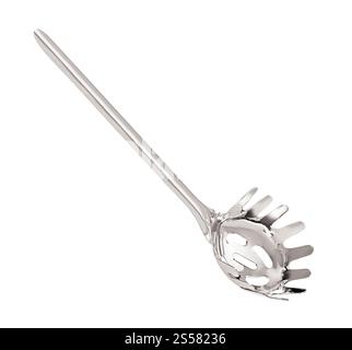 Spaghetti server on white background Stock Photo