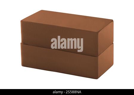 red bricks isolated on white background Stock Photo