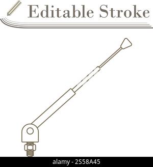 Radio Antenna Component Icon. Editable Stroke Simple Design. Vector Illustration. Stock Vector