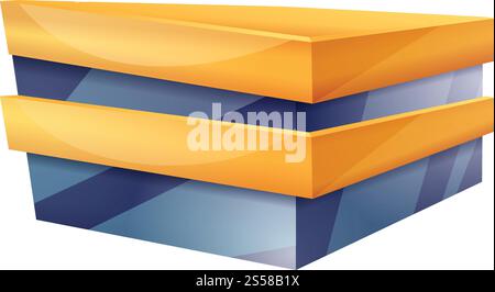 Modern mall icon. Cartoon of modern mall vector icon for web design isolated on white background. Modern mall icon, cartoon style Stock Vector