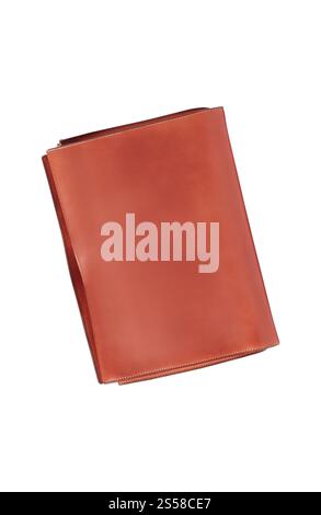 Brown leather wallet Stock Photo
