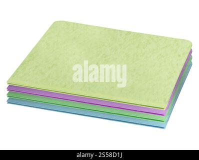 Pile of Folders Isolated Stock Photo