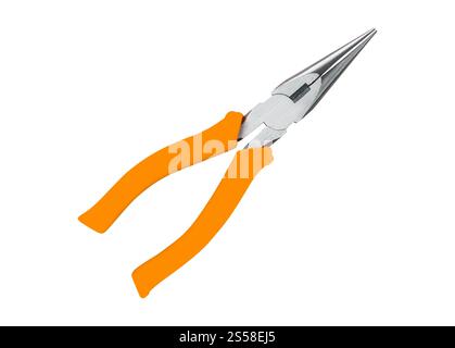 Needle Nose Pliers Isolated On White Stock Photo