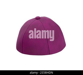 pink jeans cap on white background. pink jeans cap on white Stock Photo