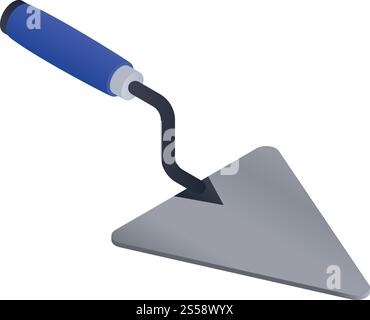 Trowel icon. Isometric of trowel vector icon for web design isolated on white background. Trowel icon, isometric style Stock Vector