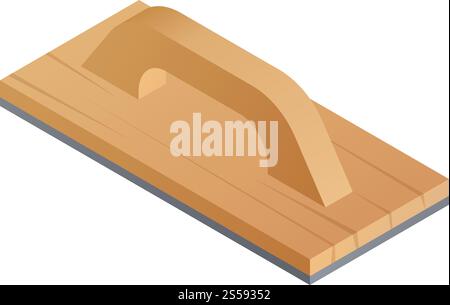 Wood construction tool icon. Isometric of wood construction tool vector icon for web design isolated on white background. Wood construction tool icon, isometric style Stock Vector