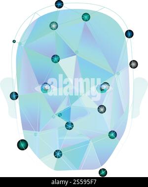 Face recognition icon. Cartoon of face recognition vector icon for web design isolated on white background. Face recognition icon, cartoon style Stock Vector