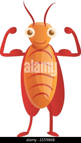 Bodybuilder cockroach icon. Cartoon of bodybuilder cockroach vector ...