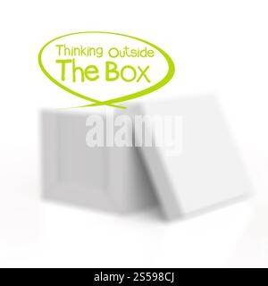 blank boxes on white background Stock Photo