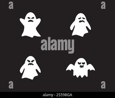 Ghost ilustration vector template Stock Vector
