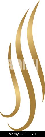Hair wave logo vector ion template Stock Vector