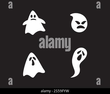 Ghost ilustration vector template Stock Vector