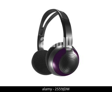 Computer headset on white background. Computer headset Stock Photo