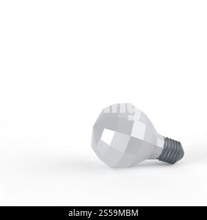 low polygonal 3d light bulb concept symbol Stock Photo