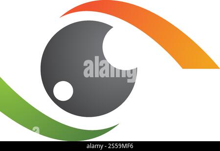 Eye ilustration vector logo design Stock Vector