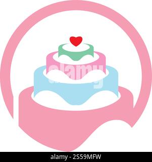 Cake logo vector ilustration template Stock Vector