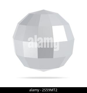 Abstract low poly 3d sphere on background Stock Photo