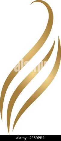 Hair wave logo vector ion template Stock Vector
