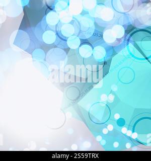 Abstract low poly geometric with social media network diagram background Stock Photo