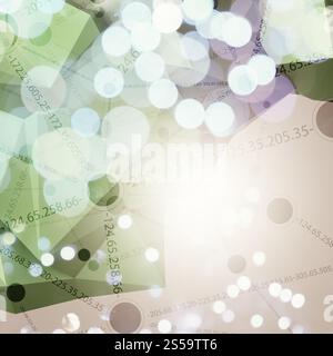 Abstract low poly geometric with social media network diagram background Stock Photo