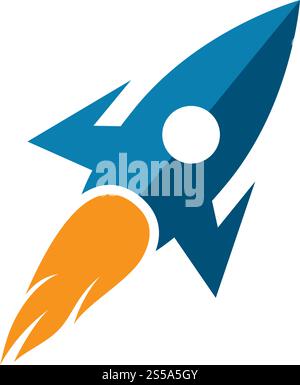 Rocket ilustration logo vector icon template Stock Vector