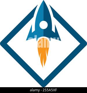 Rocket ilustration logo vector icon template Stock Vector