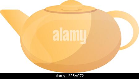 Matcha teapot icon. Cartoon of matcha teapot vector icon for web design isolated on white background. Matcha teapot icon, cartoon style Stock Vector