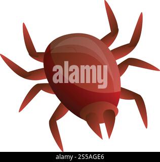Insect mite icon. Cartoon of insect mite vector icon for web design isolated on white background. Insect mite icon, cartoon style Stock Vector