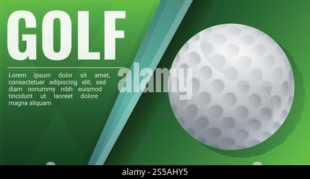 Golf holiday cup concept banner. Cartoon illustration of golf holiday cup vector concept banner for web design. Golf holiday cup concept banner, cartoon style Stock Vector