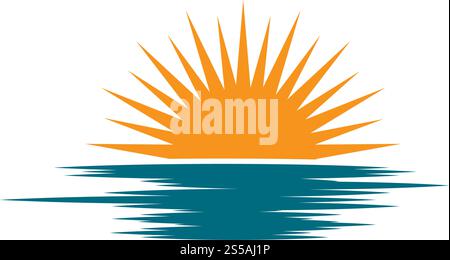 sun ilustration logo vector icon template Stock Vector