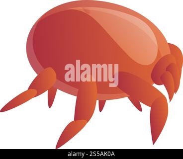 Infected mite icon. Cartoon of infected mite vector icon for web design isolated on white background. Infected mite icon, cartoon style Stock Vector