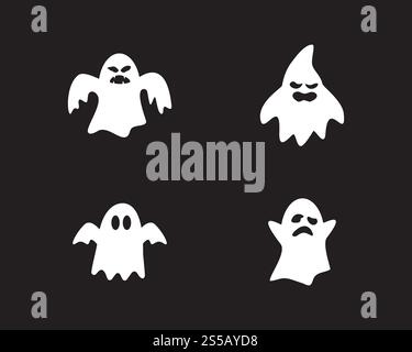 Ghost ilustration vector template Stock Vector