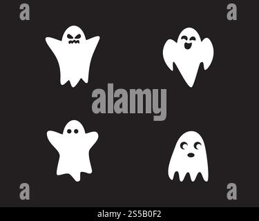 Ghost ilustration vector template Stock Vector