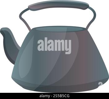Matcha tea kettle icon. Cartoon of matcha tea kettle vector icon for web design isolated on white background. Matcha tea kettle icon, cartoon style Stock Vector