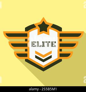Elite air logo. Flat illustration of elite air vector logo for web design. Elite air logo, flat style Stock Vector