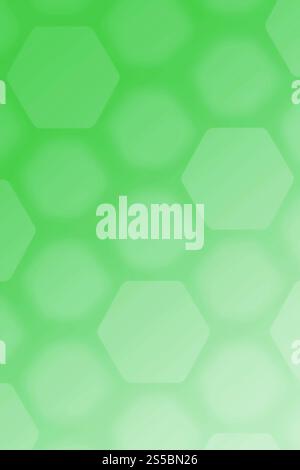 3d illustration of a green honeycomb . Pattern of simple geometric ...