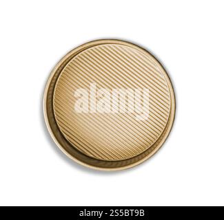 Cheesecake pan isolated on a white background. Cheesecake pan on white background Stock Photo