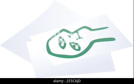 Drawing papers icon. Isometric of drawing papers vector icon for web design isolated on white background. Drawing papers icon, isometric style Stock Vector