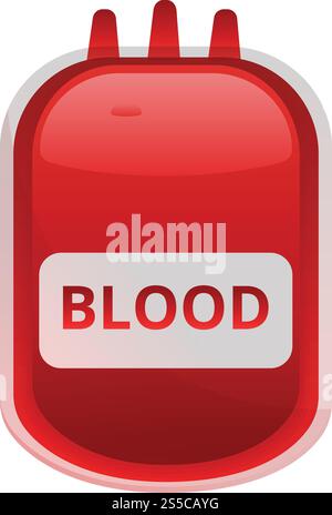 storage blood donor bag cartoon vector illustration Stock Vector Image ...