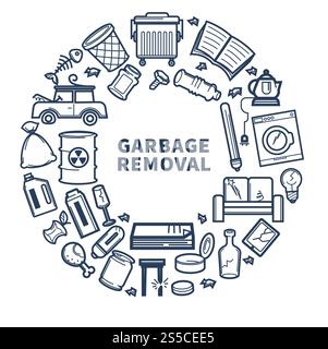 chicken food in trash container icon vector outline illustration Stock ...